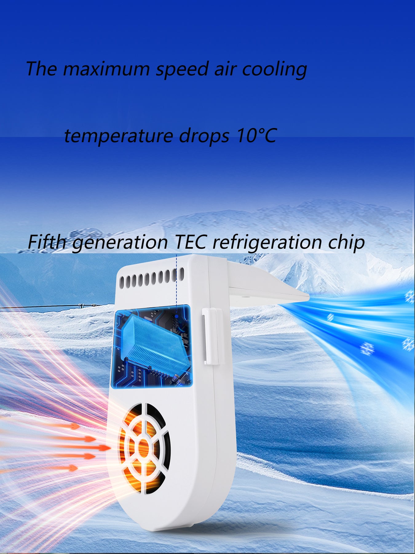 Mini ventilateur portatif Senmicool, nouveau ventilateur portatif de réfrigération à semi-conducteur pour un refroidissement rapide