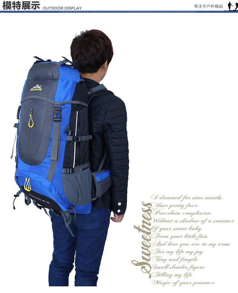 70L Large Capacity Hiking Backpack – Waterproof Trekking Rucksack with Ergonomic Support System for Men & Women | 0621