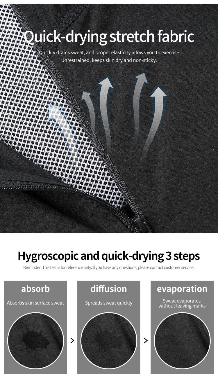 Veste de sport à capuche pour homme, imperméable, de qualité supérieure, avec bandes réfléchissantes, pour course à pied, extérieur, gym, entraînement