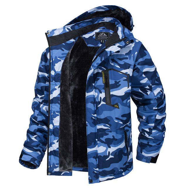 Mens Top Quality Warm Jacket Fleece Lined Waterproof Hooded Full Zip Bomber Coat
| TJ153D