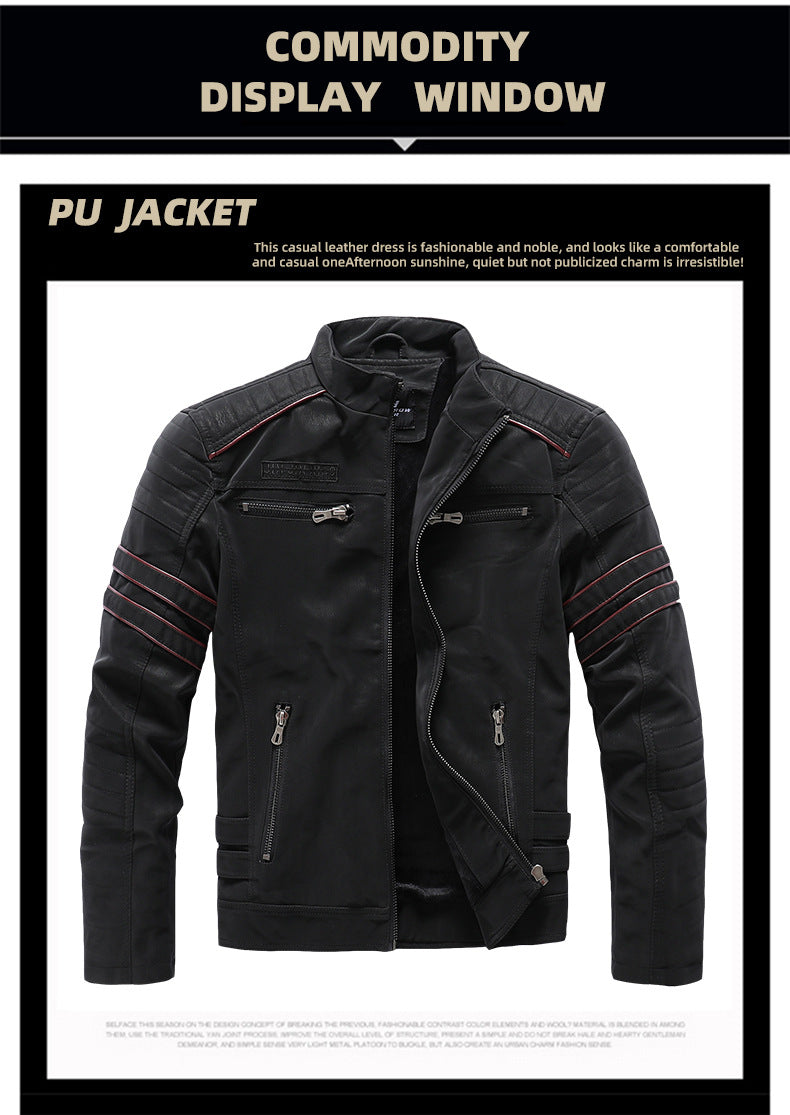 Giacca da uomo in pelle scamosciata morbida spazzolata PU, moda, multi-ricamata, giacca da marea, blazer | 8809