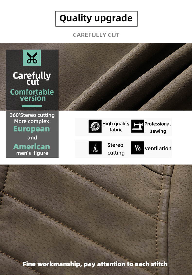 Veste en cuir PU pour homme, rembourrée, revers oblique, fermeture éclair, col montant coréen, blazer | KH-138