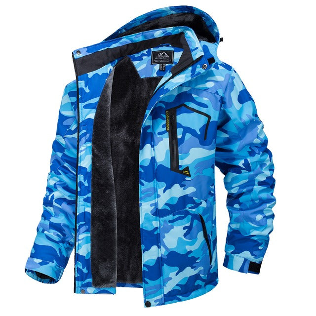 Mens Top Quality Warm Jacket Fleece Lined Waterproof Hooded Full Zip Bomber Coat
| TJ153D
