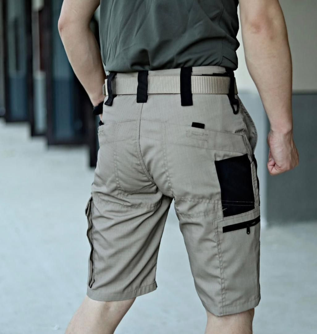 Men's Cargo Workwear Shorts With Multi-pocket For Outdoor Running Training Hiking Shorts Waterproof Tactical Pants | RSP01