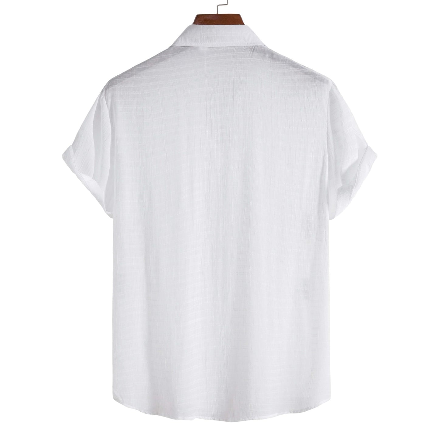 Men's Classic Solid Jacquard Short-Sleeve Shirt | 16/172022
