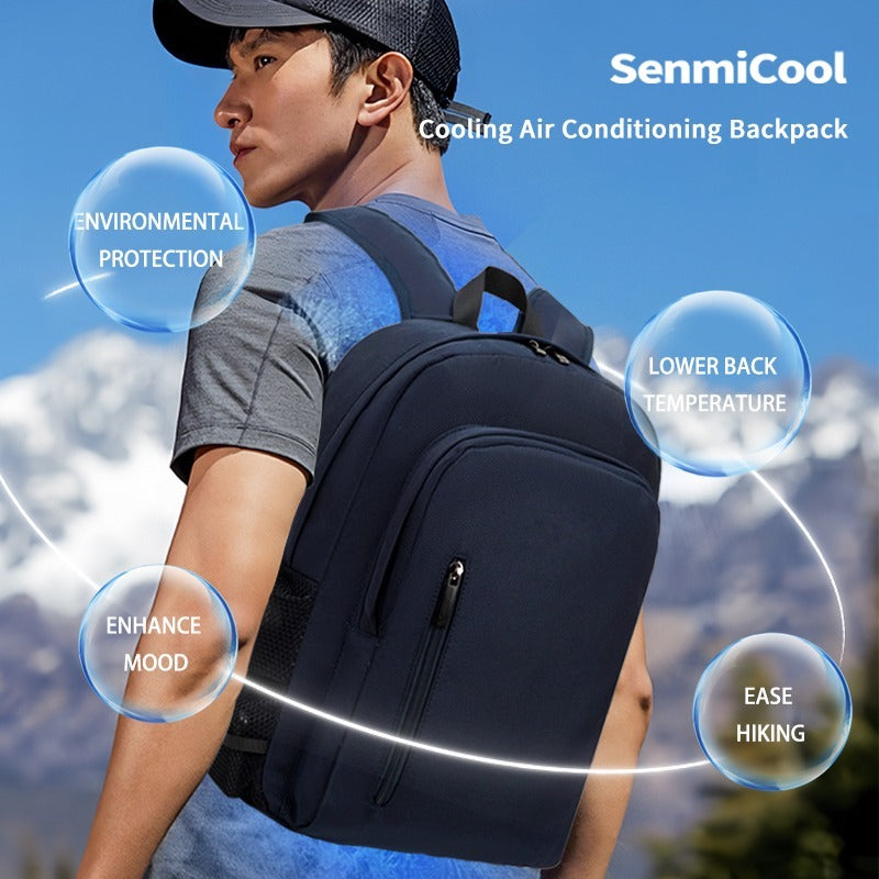 SenmiCool 30L Outdoor Summer AC Backpack With Semiconductor Mini Air Conditioner Fan For Hiking , Muslim Pilgrimage Hajj Umrah travel & Mountaineering Bag