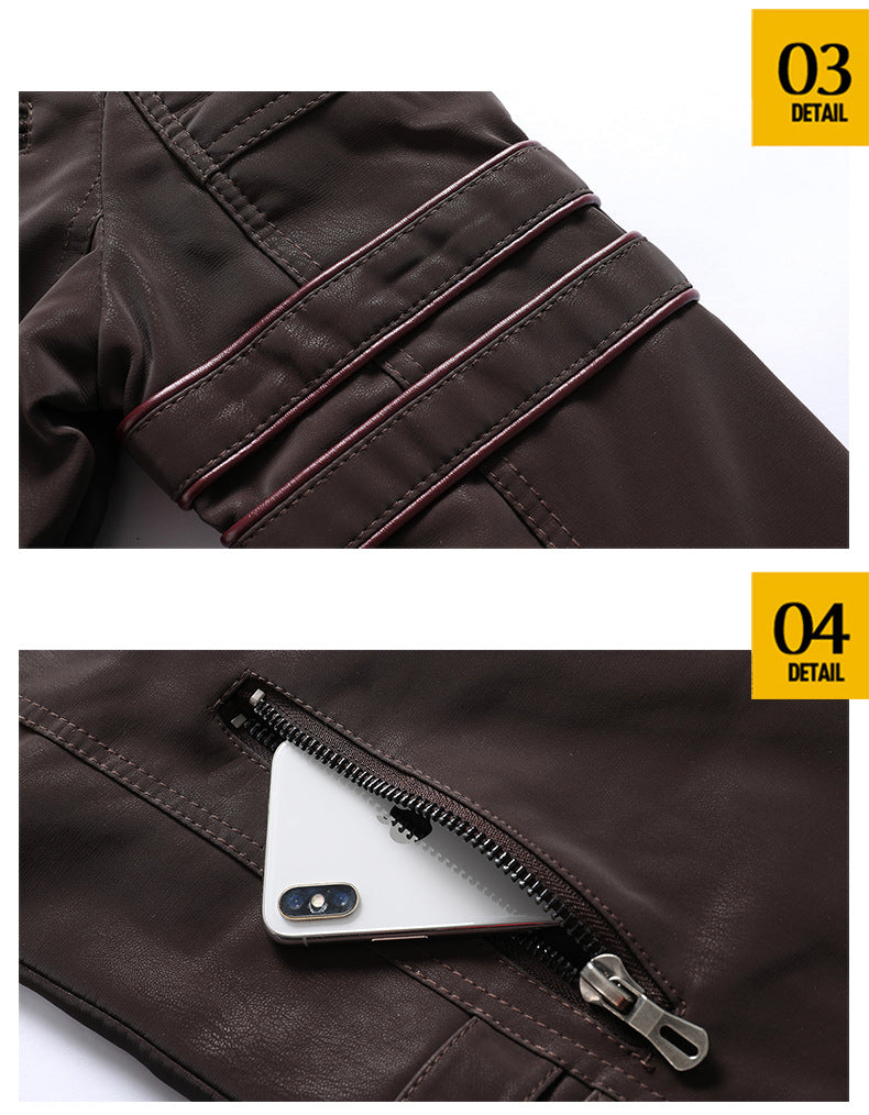 Giacca da uomo in pelle scamosciata morbida spazzolata PU, moda, multi-ricamata, giacca da marea, blazer | 8809