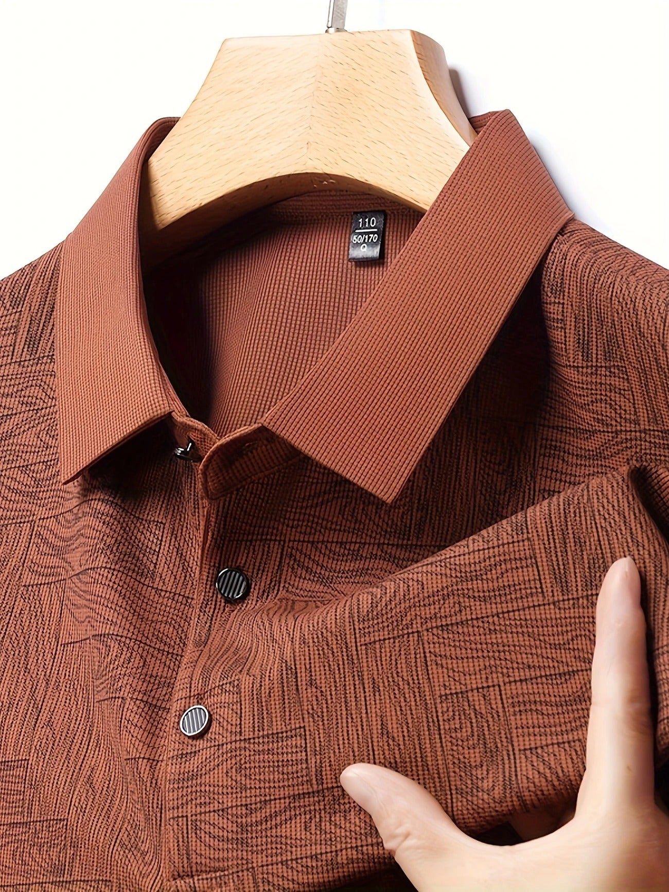 Men's Lightweight Summer Golf Shirt Casual Button-Up Short Sleeve Shirt | Q135