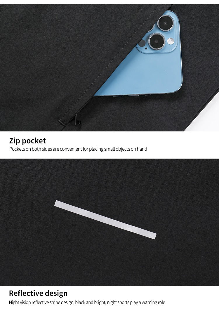 Veste de sport à capuche pour homme, imperméable, de qualité supérieure, avec bandes réfléchissantes, pour course à pied, extérieur, gym, entraînement