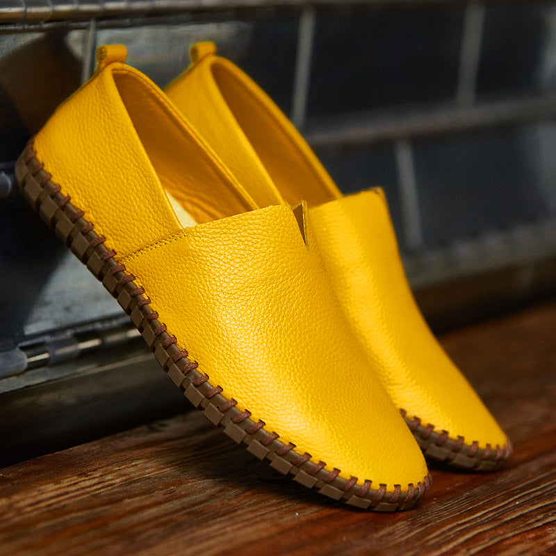 Men's Handmade Gommino Penny Loafers – Lightweight Leather Driving Shoes | Casual Slip-On Flats | 955