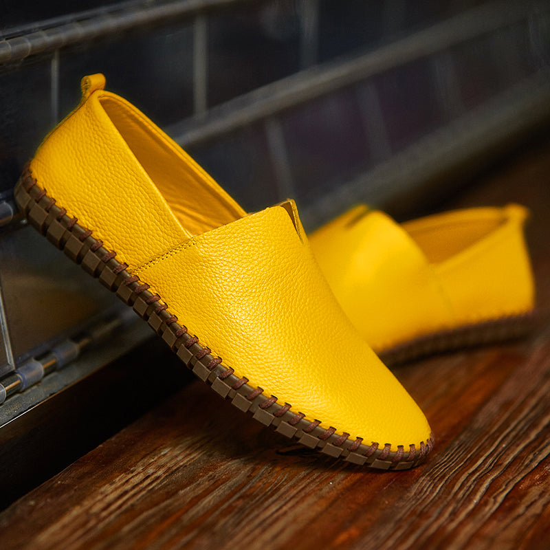 Men's Handmade Gommino Penny Loafers – Lightweight Leather Driving Shoes | Casual Slip-On Flats | 955