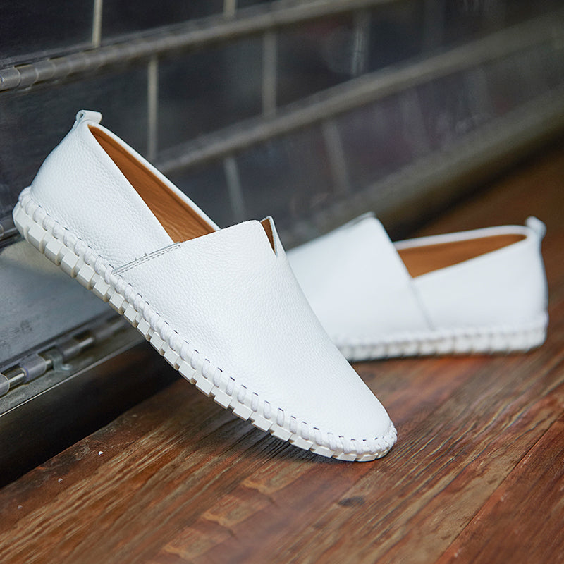 Men's Handmade Gommino Penny Loafers – Lightweight Leather Driving Shoes | Casual Slip-On Flats | 955