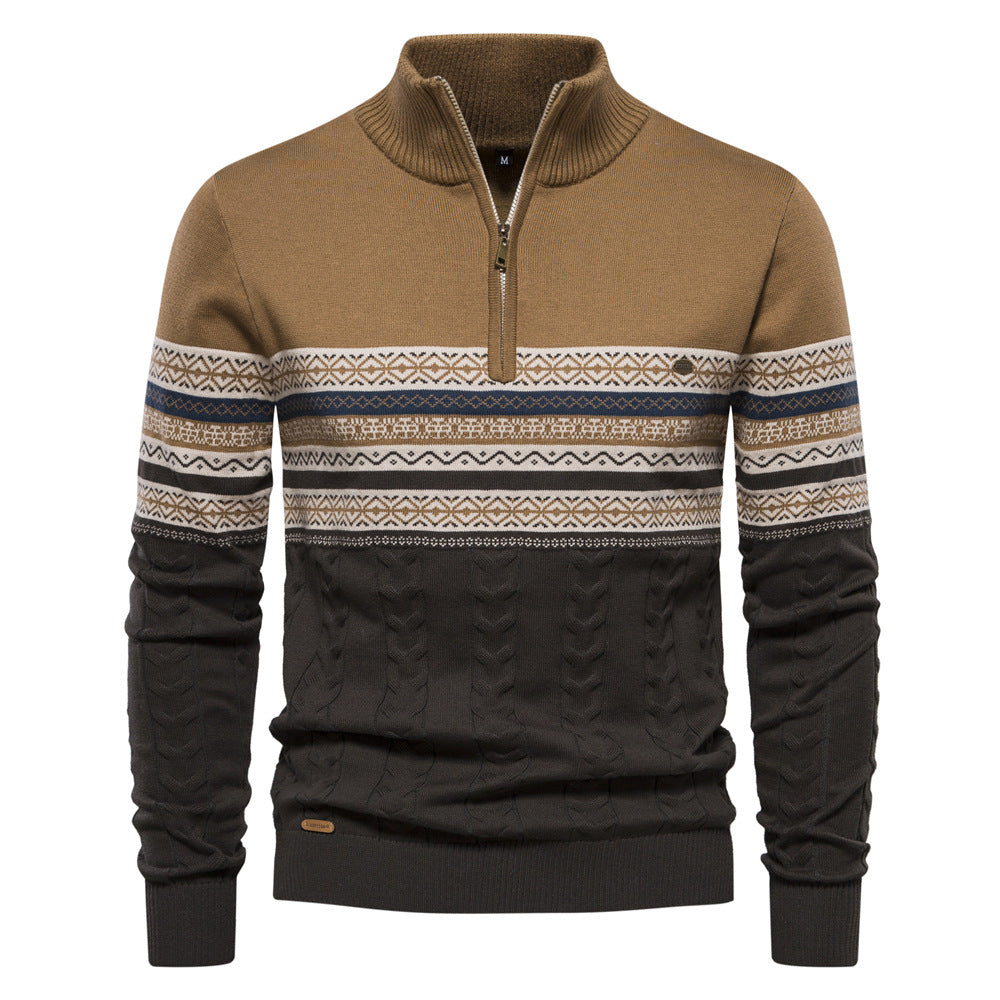 Maglioni invernali caldi in cotone da uomo con motivi etnici, maglione casual | M316