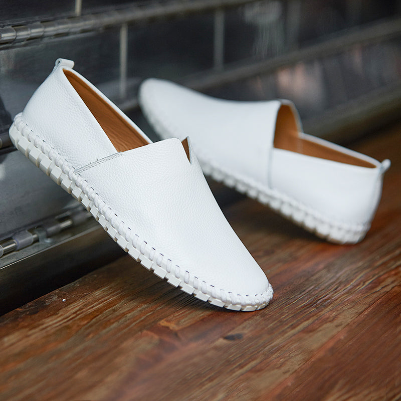 Men's Handmade Gommino Penny Loafers – Lightweight Leather Driving Shoes | Casual Slip-On Flats | 955