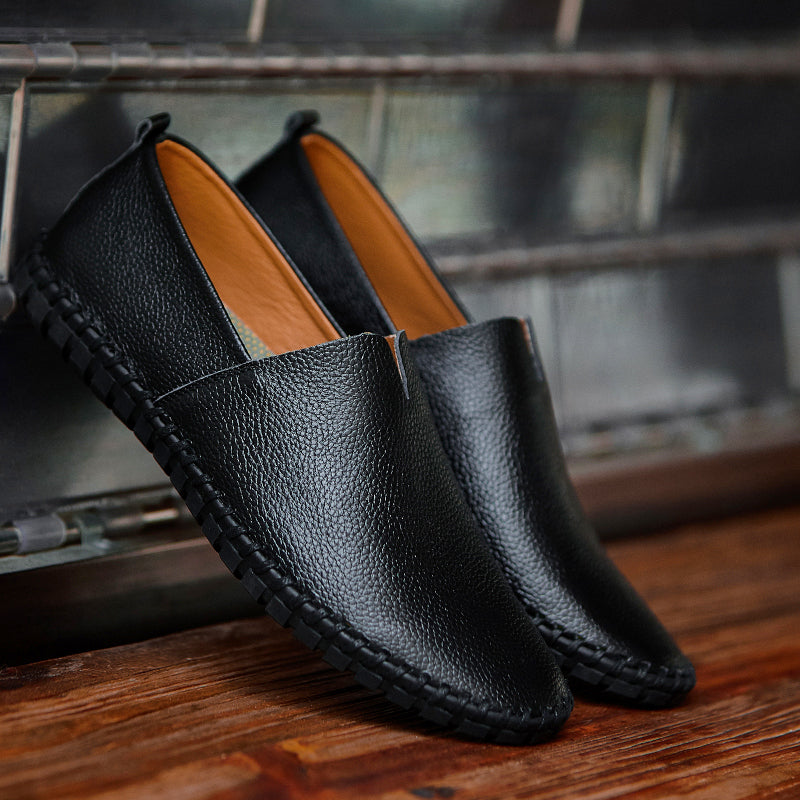 Men's Handmade Gommino Penny Loafers – Lightweight Leather Driving Shoes | Casual Slip-On Flats | 955