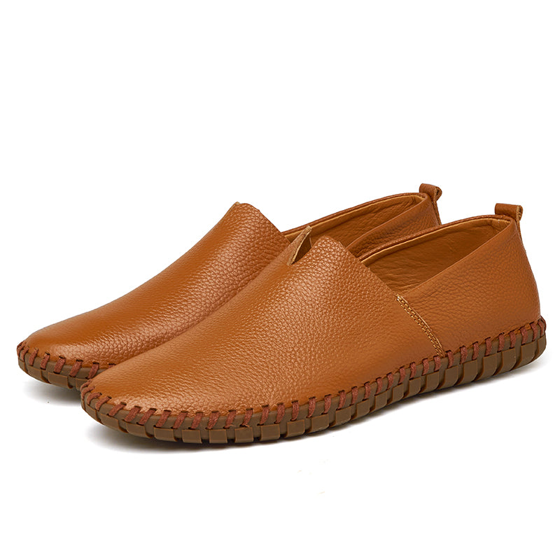 Men's Handmade Gommino Penny Loafers – Lightweight Leather Driving Shoes | Casual Slip-On Flats | 955
