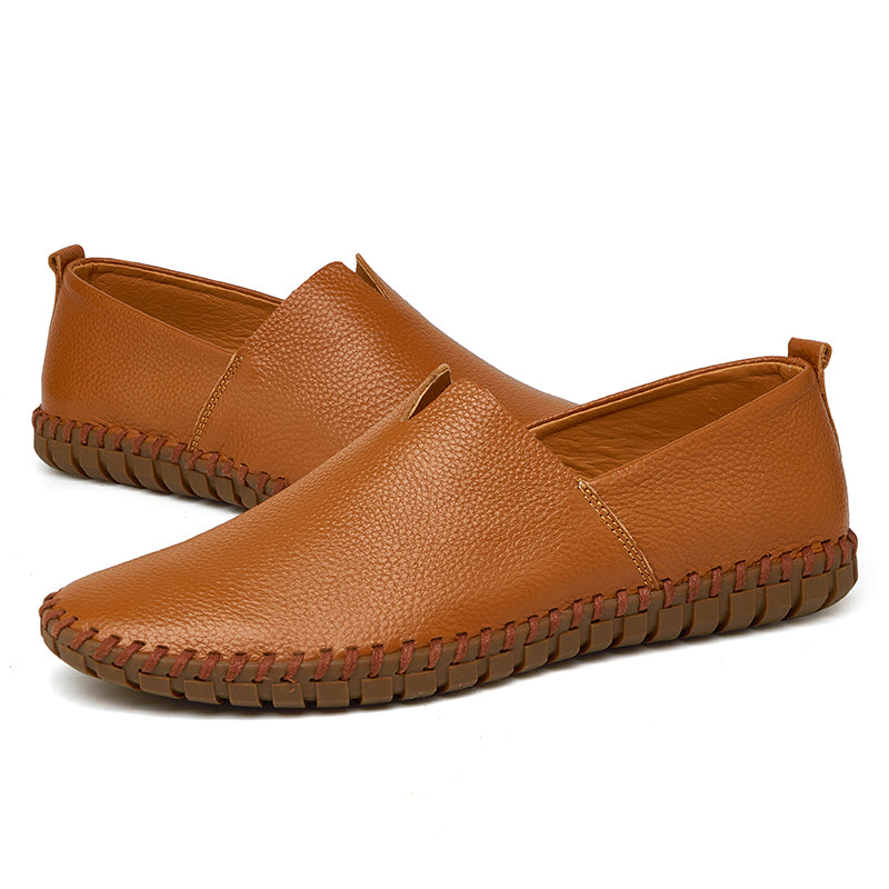 Men's Handmade Gommino Penny Loafers – Lightweight Leather Driving Shoes | Casual Slip-On Flats | 955
