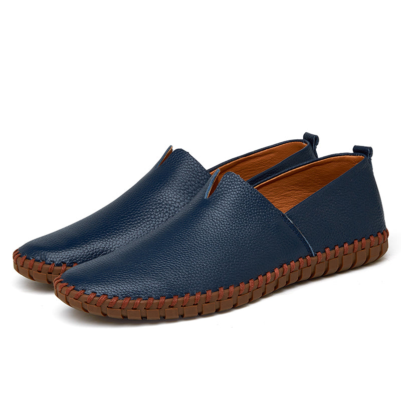 Men's Handmade Gommino Penny Loafers – Lightweight Leather Driving Shoes | Casual Slip-On Flats | 955