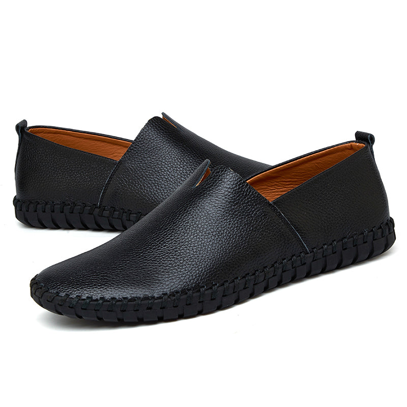 Men's Handmade Gommino Penny Loafers – Lightweight Leather Driving Shoes | Casual Slip-On Flats | 955