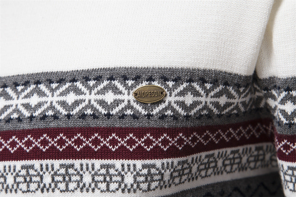 Maglioni invernali caldi in cotone da uomo con motivi etnici, maglione casual | M316