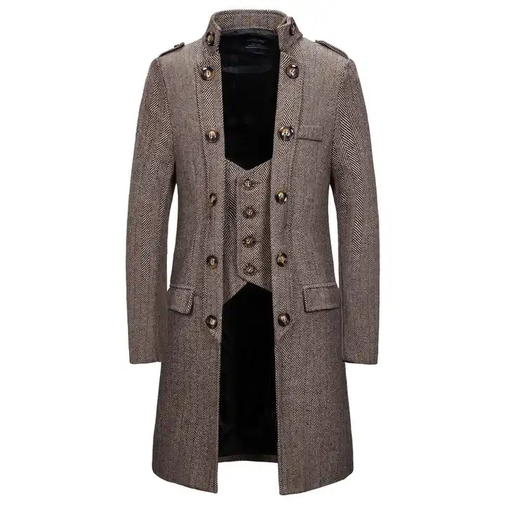 Mens overcoat 2025 slim fit