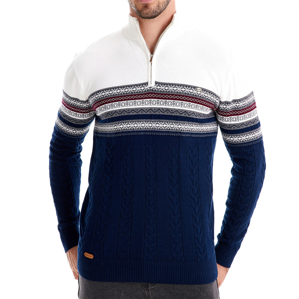 Maglioni invernali caldi in cotone da uomo con motivi etnici, maglione casual | M316