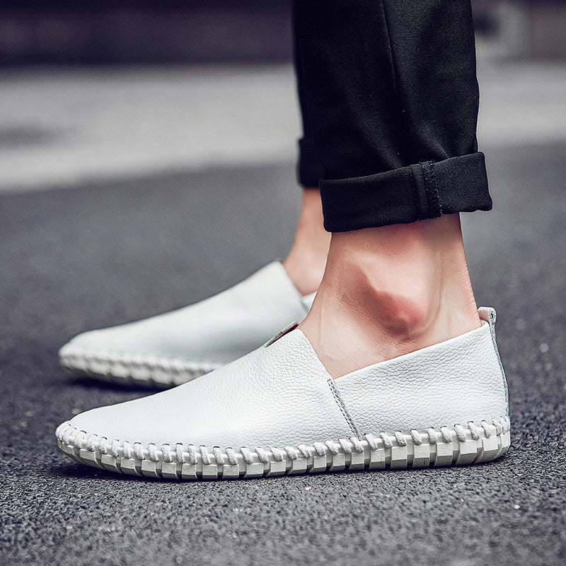 Men's Handmade Gommino Penny Loafers – Lightweight Leather Driving Shoes | Casual Slip-On Flats | 955