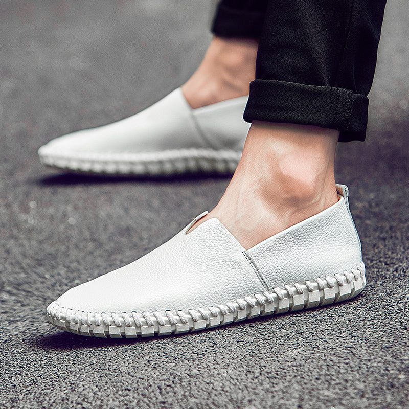 Men's Handmade Gommino Penny Loafers – Lightweight Leather Driving Shoes | Casual Slip-On Flats | 955