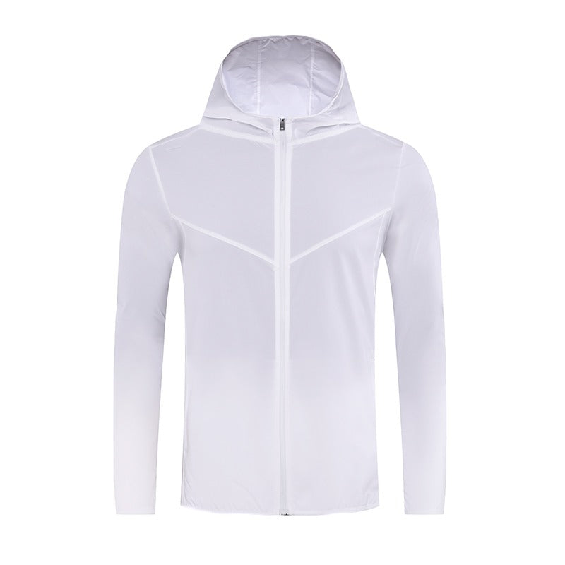 Veste de sport à capuche pour homme, imperméable, de qualité supérieure, avec bandes réfléchissantes, pour course à pied, extérieur, gym, entraînement