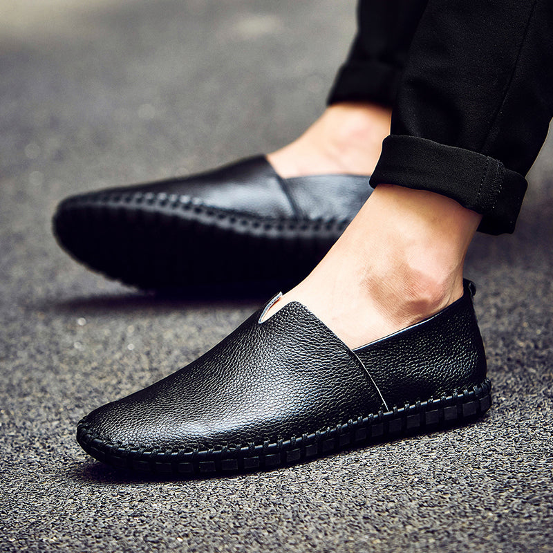 Men's Handmade Gommino Penny Loafers – Lightweight Leather Driving Shoes | Casual Slip-On Flats | 955