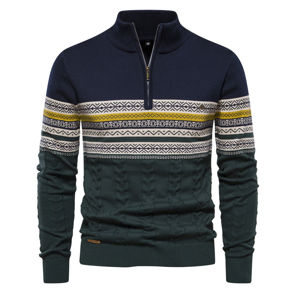 Maglioni invernali caldi in cotone da uomo con motivi etnici, maglione casual | M316