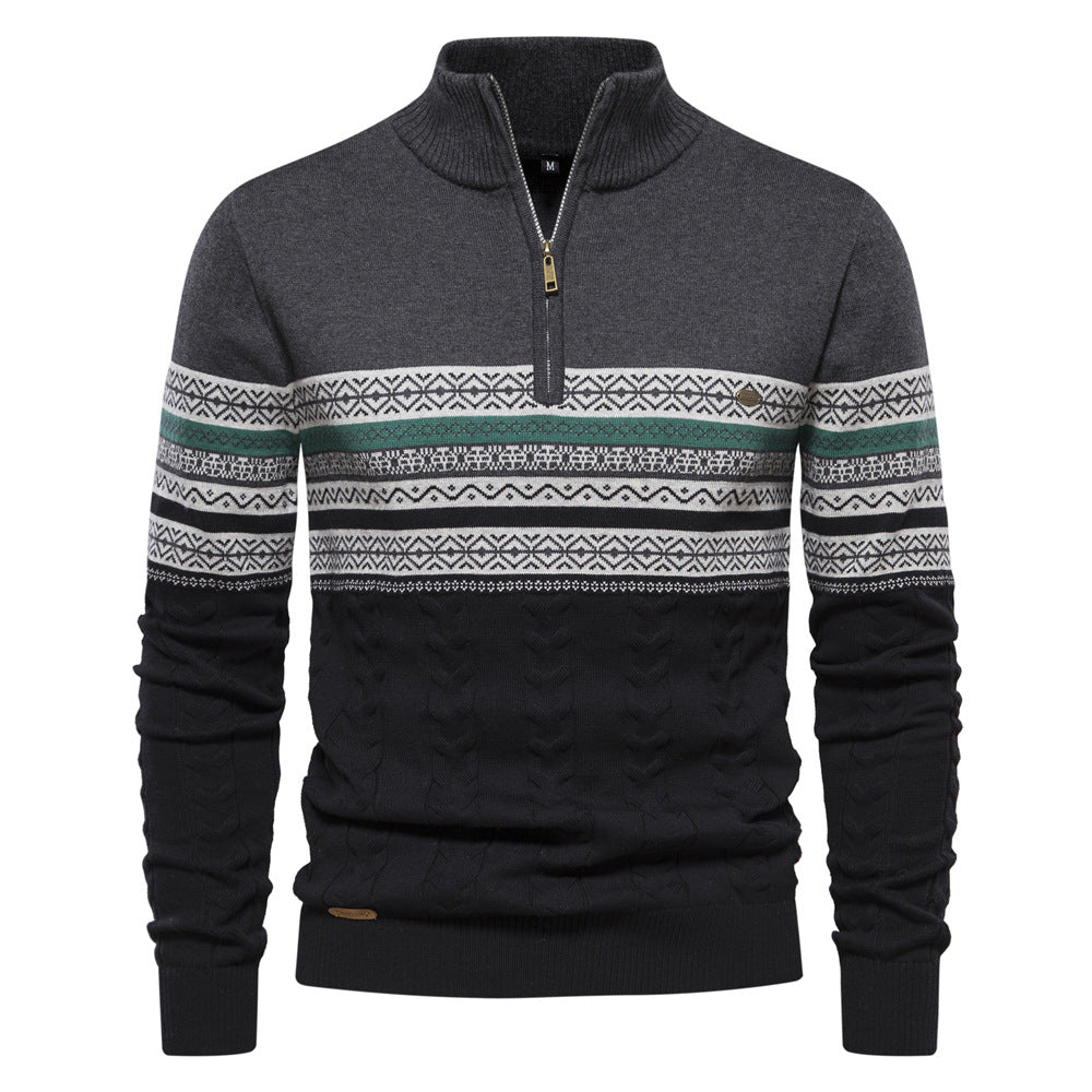 Maglioni invernali caldi in cotone da uomo con motivi etnici, maglione casual | M316