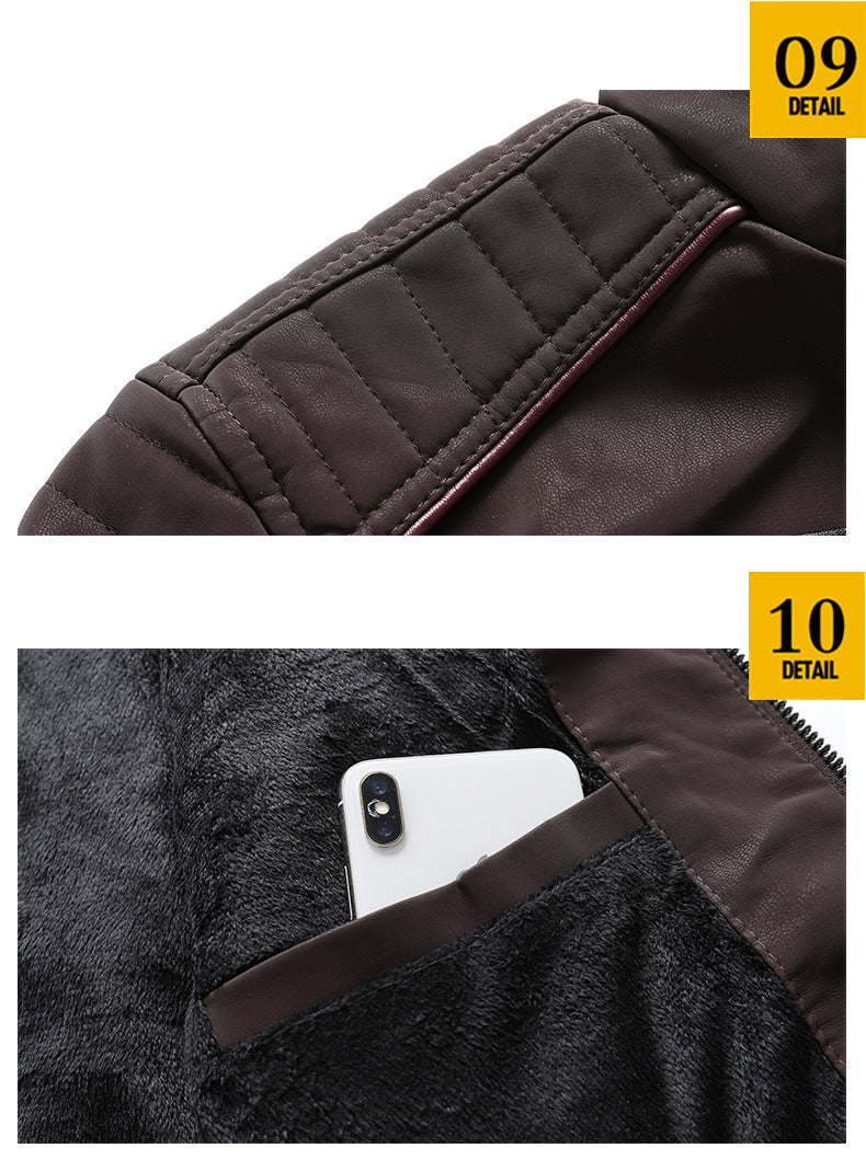 Giacca da uomo in pelle scamosciata morbida spazzolata PU, moda, multi-ricamata, giacca da marea, blazer | 8809