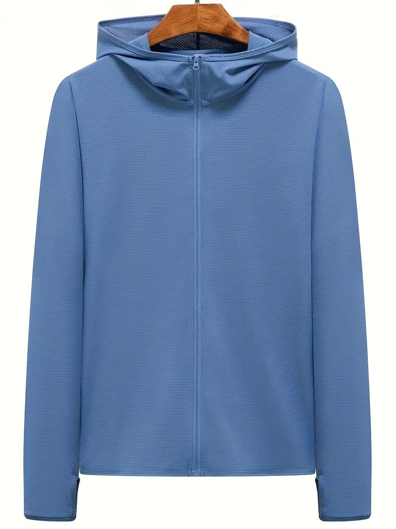 Men’s Lightweight UV Sun Hoodie – Ice Silk, Quick-Dry & Breathable for Summer – Fishing, Cycling, Hiking Activewear | 1999