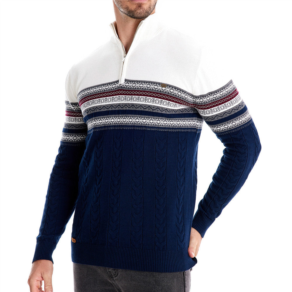 Maglioni invernali caldi in cotone da uomo con motivi etnici, maglione casual | M316