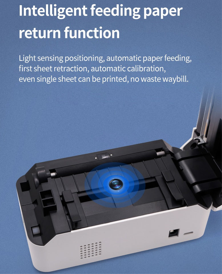Thermal Label Printer Wireless Shipping Label Printer Royal Mail, UPS, DHL, Evri etc Label Printer Mobile, USB + Bluetooth Support Printer