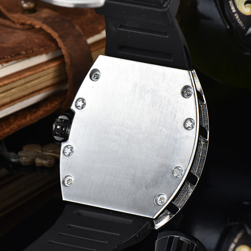 Montre de luxe pour homme RM - Montre automatique en caoutchouc avec motif de dragon et de tigre lumineux | 9924LH