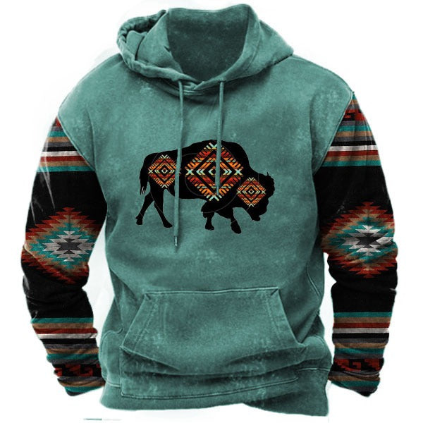 Sweat-shirt à capuche pour homme avec imprimé animal en 3D
