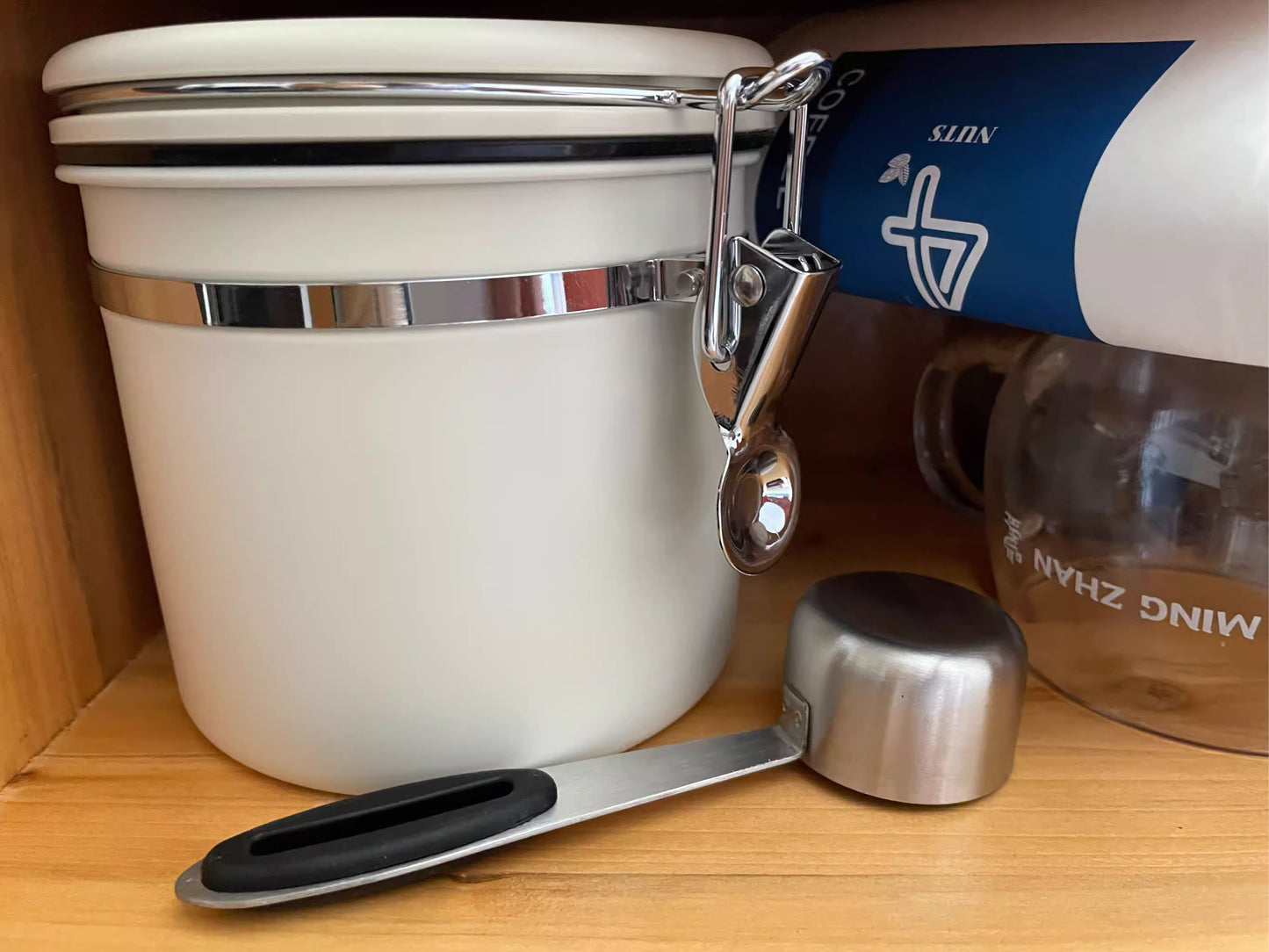 Stainless Steel Coffee Canister – Airtight Storage with CO₂ Valve & Date Tracker (1.5L / 1.8L) | NB-MFG