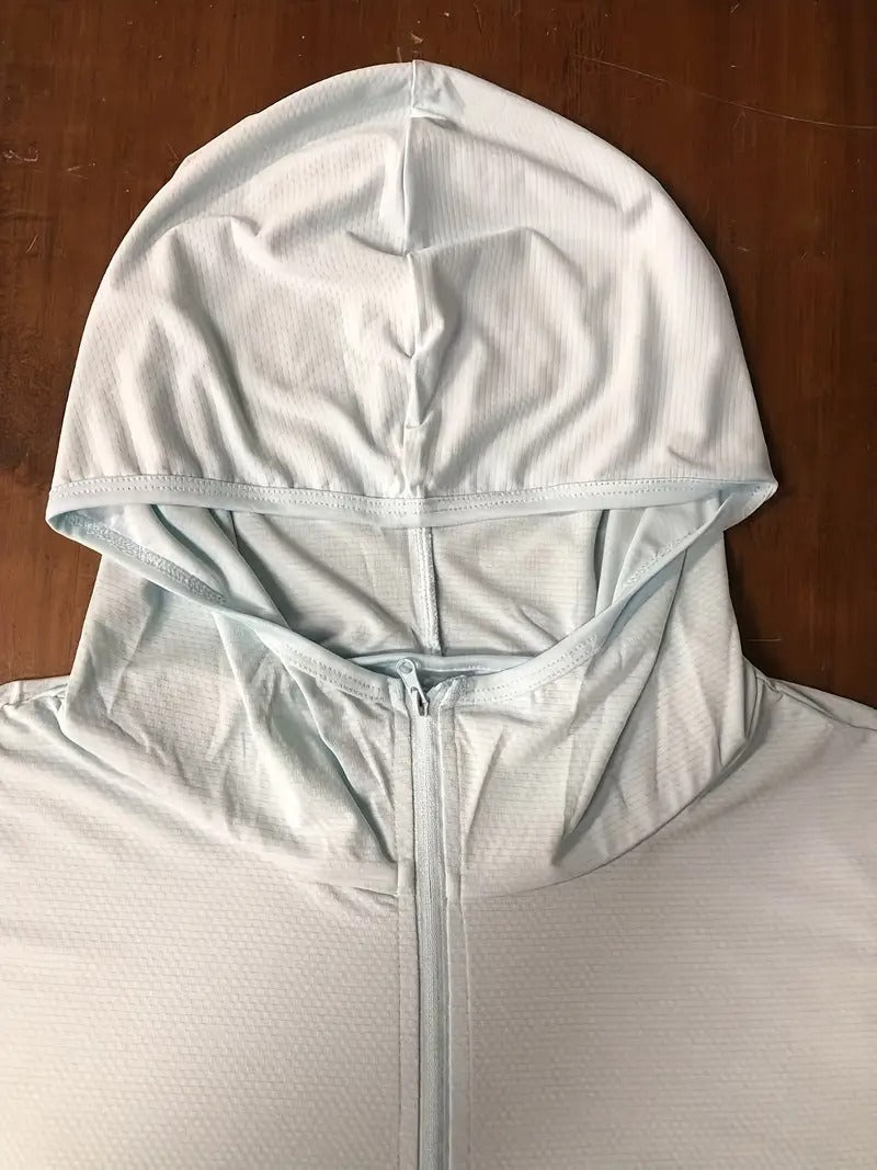 Men’s Lightweight UV Sun Hoodie – Ice Silk, Quick-Dry & Breathable for Summer – Fishing, Cycling, Hiking Activewear | 1999