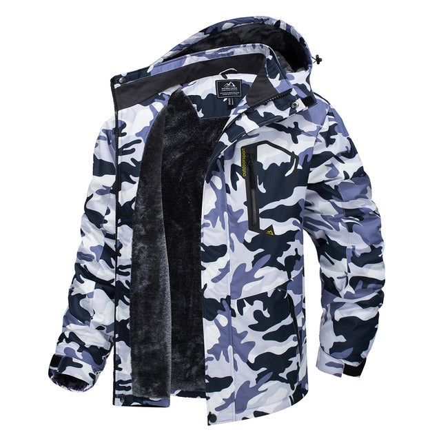 Mens Top Quality Warm Jacket Fleece Lined Waterproof Hooded Full Zip Bomber Coat
| TJ153D