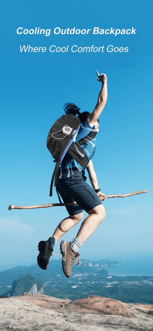 SenmiCool Outdoor Summer Backpack With Semiconductor Mini AC Fan For Hiking ,Hajj Umrah travel & Mountaineering Bag