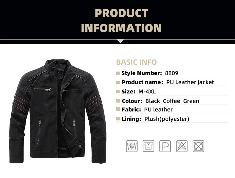 Giacca da uomo in pelle scamosciata morbida spazzolata PU, moda, multi-ricamata, giacca da marea, blazer | 8809