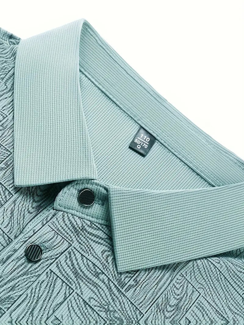 Men's Lightweight Summer Golf Shirt Casual Button-Up Short Sleeve Shirt | Q135