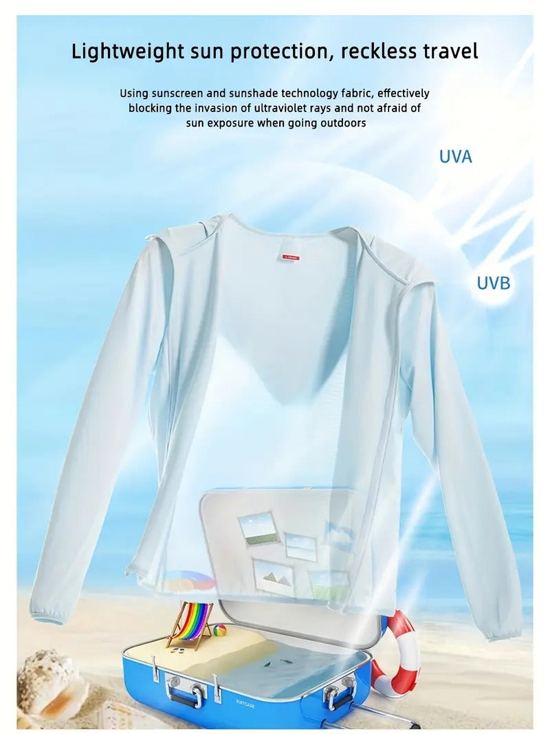 Men’s Lightweight UV Sun Hoodie – Ice Silk, Quick-Dry & Breathable for Summer – Fishing, Cycling, Hiking Activewear | 1999