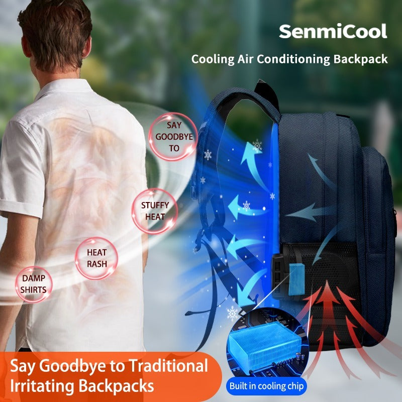 SenmiCool 30L Outdoor Summer AC Backpack With Semiconductor Mini Air Conditioner Fan For Hiking , Muslim Pilgrimage Hajj Umrah travel & Mountaineering Bag