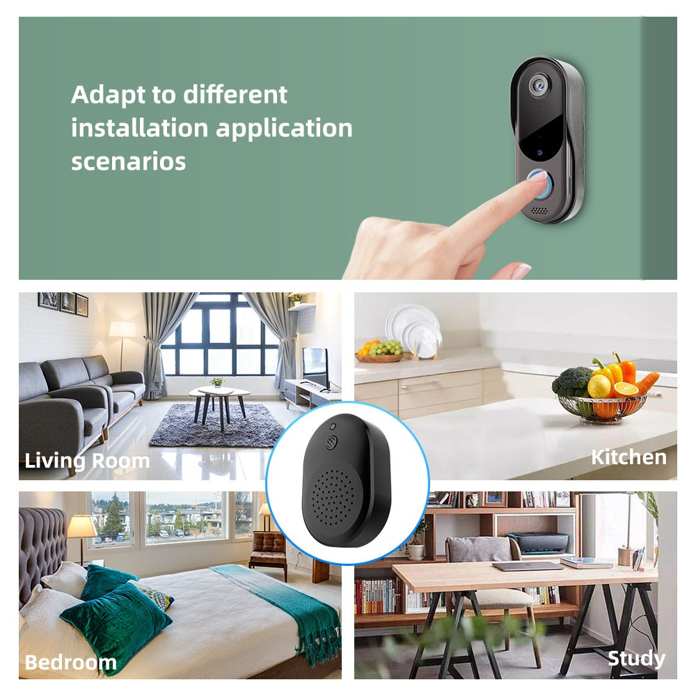 Wireless Home WiFi Smart High-Definition Video Doorbell Camera Two-Way Intercom Multi-Person Sharing Cloud Storage | AL-T3