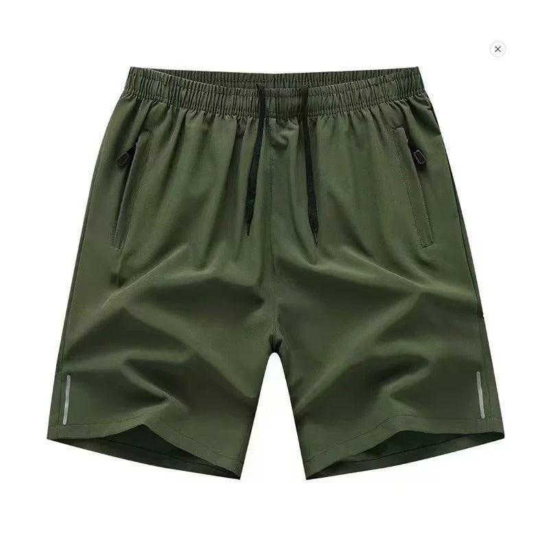 Men's Summer Quick-Dry Sports Shorts with Zipper Pockets Breathable Lightweight & Comfortable Drawstring Short | 8907