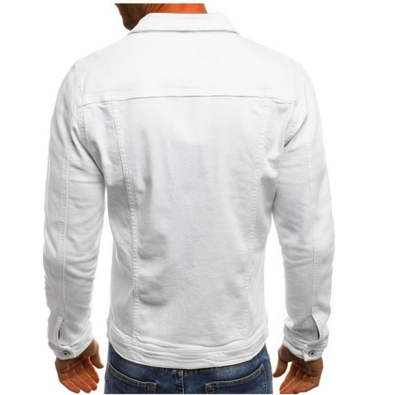 High Quality Denim Jacket Casual Solid Color Streetwear Coat Cardigan Button Workwear Jacket Top | zc132