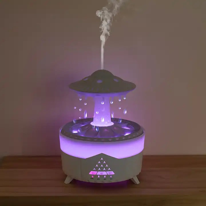 Remote Control Raindrop Cloud Humidifier 7 Colors LED Lamp UFO Aroma Diffusers | X01